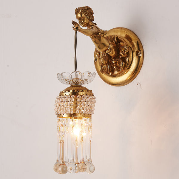 angel hanging sconce with crystal lampshades -  westmenlights
