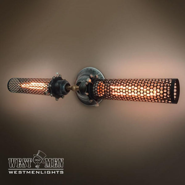 Grid Cage 2 Lights Double Arm Wall Sconce -  westmenlights