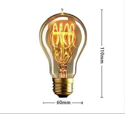 40W E27 Spiral Incandecent Edison Bulb 6 piece lot -  westmenlights
