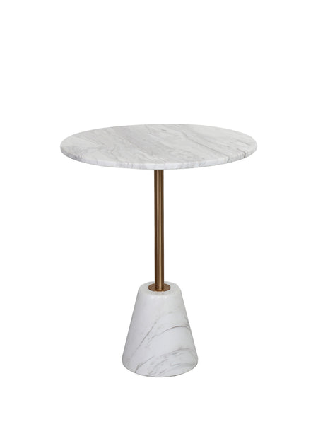 Cone Nature White & Black Marble Side Table -  westmenlights