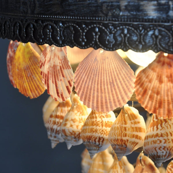 CAPIZ 3 lights pendant light,5 tiers,trumpet shell -  westmenlights