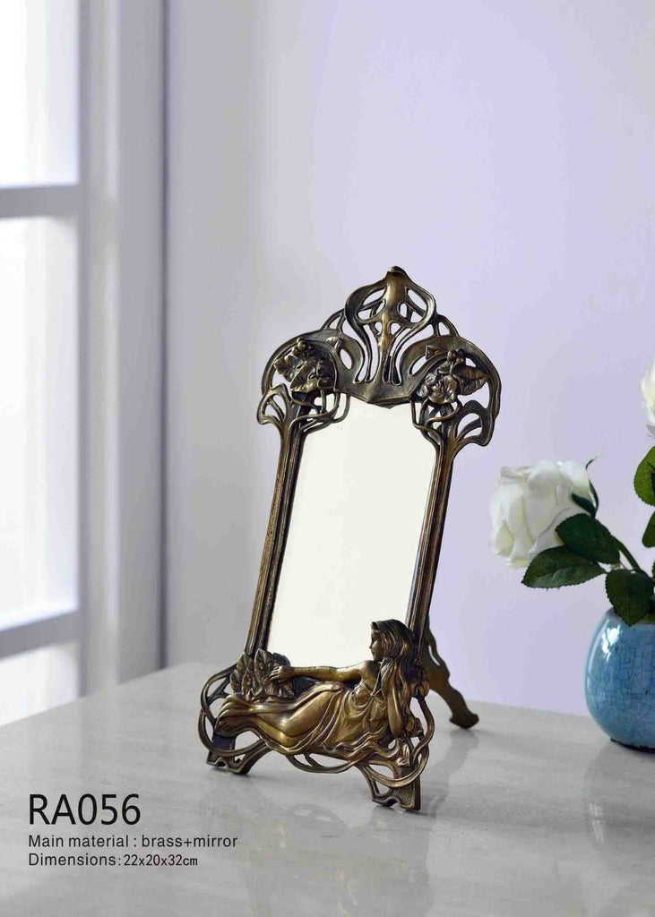 Gilt Bronze Mounted Table Mirror - westmenlights