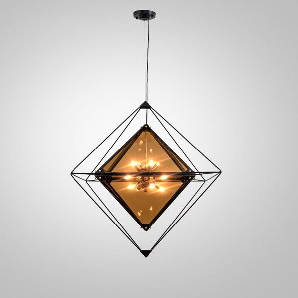 Geometric Pendant Lighting With Color Glass Shade -  westmenlights