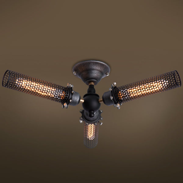 Grid 3 Lights Semi Flush Mount Ceiling light -  westmenlights