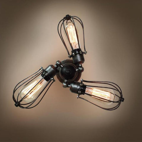 Globe 3 Lights Swing Arm Cage Sconce -  westmenlights