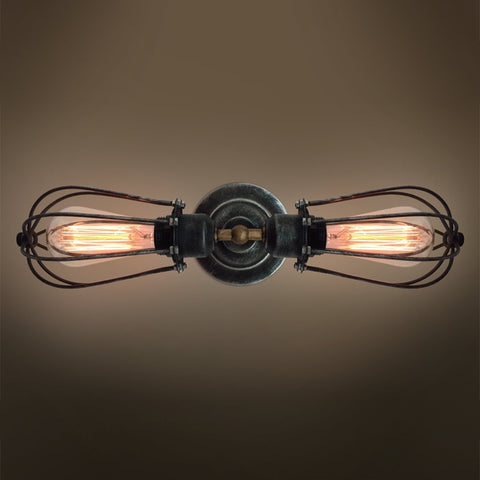 Globe 2 Lights Double Arm Cage Sconce -  westmenlights