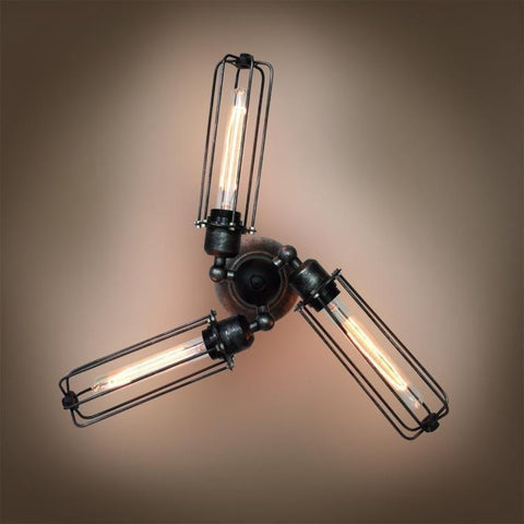 Cylinder 3 Lights Cage Swing Arm Sconce -  westmenlights