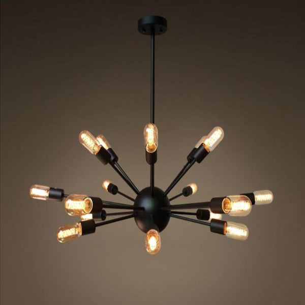 Sputnik 18 Lights Brown Metal Chandelier Lighting -  westmenlights