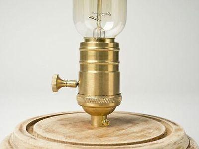 Bell Glass Jar 1 Light Wooden Base Table Lamp -  westmenlights