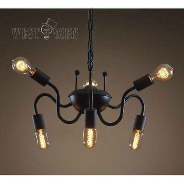 Spider 6 Lights Metal Hanging Chain Chandelier -  westmenlights