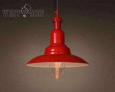 Cone 1 Light Red Hanging Pendant Lighting -  westmenlights