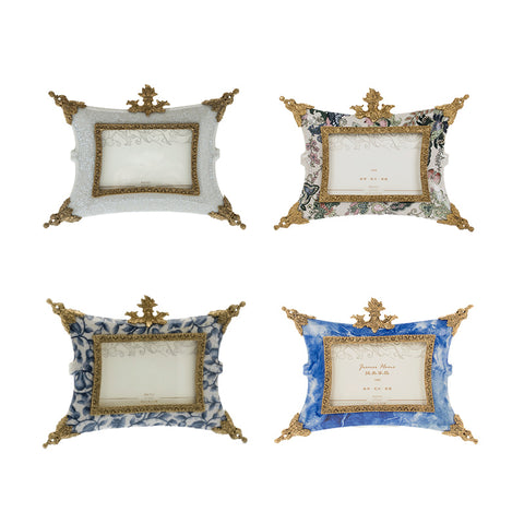 KIMI gilt bronze photo frames with porcelain