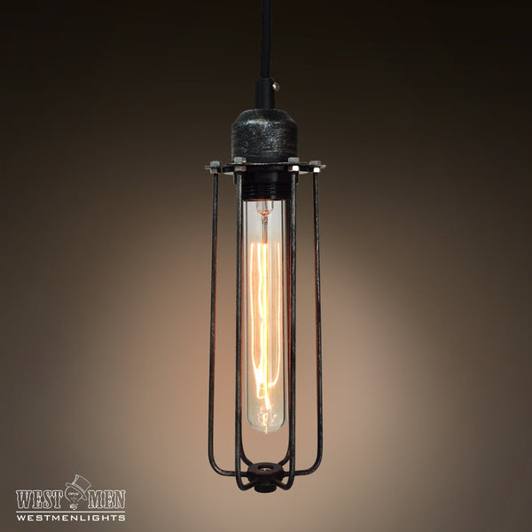 Cylinder 1 Light Cage Metal Mini Pendant Light -  westmenlights