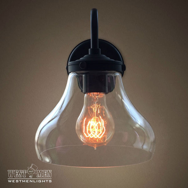 Bell 1 Light Swing Arm Glass Sconce -  westmenlights