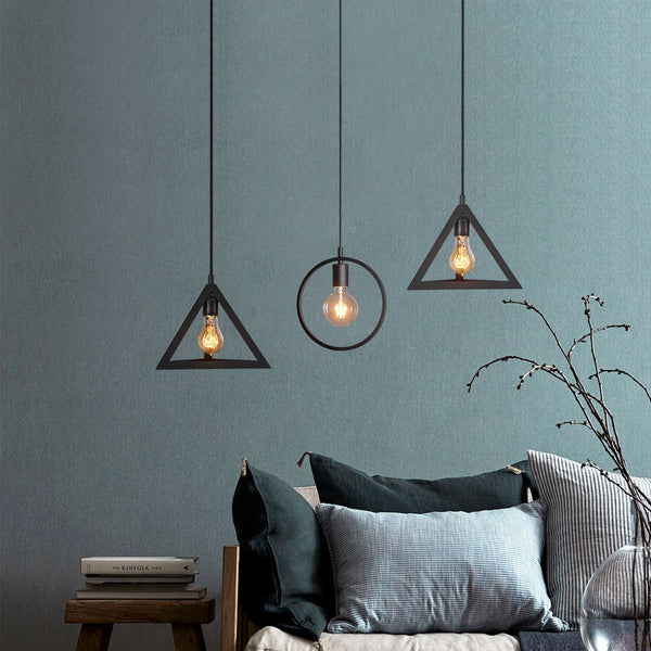 Triangle Metal Pendant Light Pack of 3 -  westmenlights