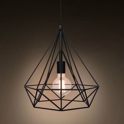 Diamond 1 Light Large Cage Pendant Light -  westmenlights