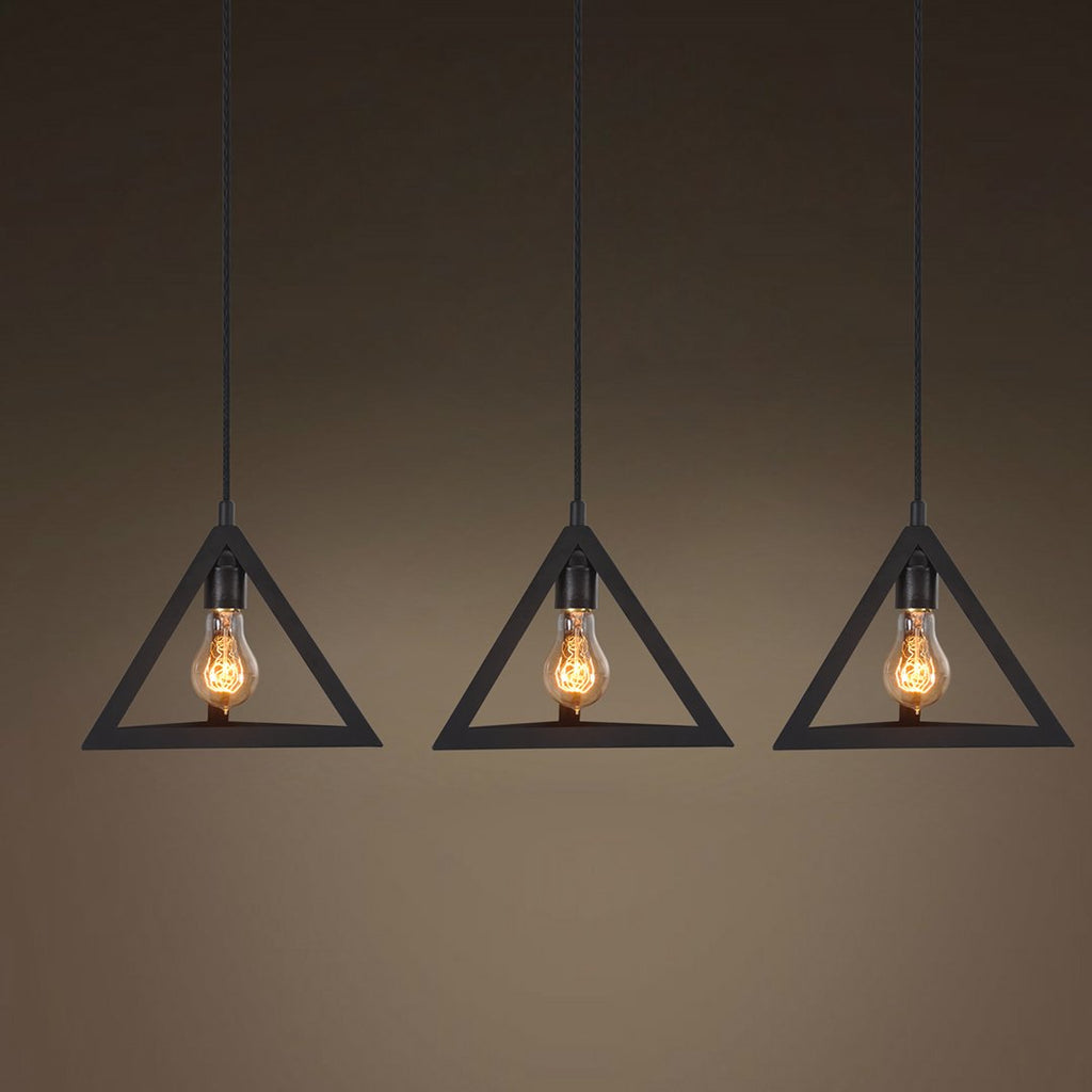 Triangle Metal Pendant Light Pack of 3 -  westmenlights
