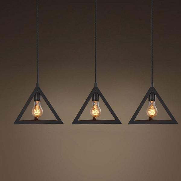 Triangle Metal Pendant Light Pack of 3 -  westmenlights