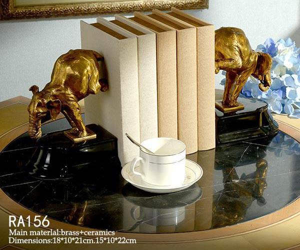 Ormolu Mouted Bull Bookends -  westmenlights