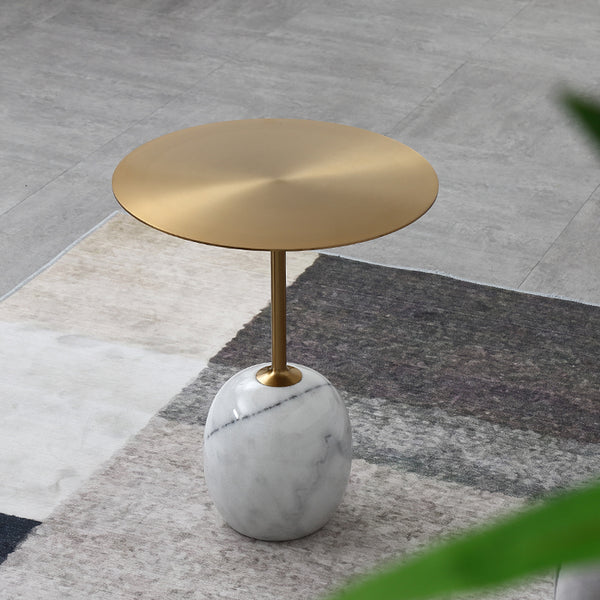 Nature Oval Marble End Table -  westmenlights