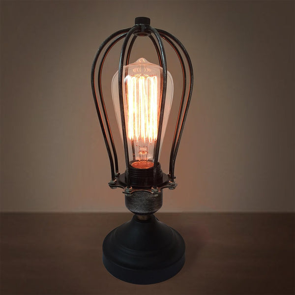 Globe 1 Light Cage Table Lamp -  westmenlights