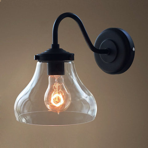 Bell 1 Light Swing Arm Glass Sconce -  westmenlights