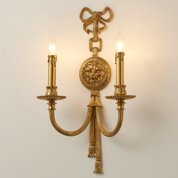 gilt bronze lion sconce -  westmenlights