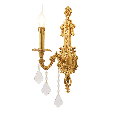 hallway gilt bronze sconce handcrafted wall lamp | Candle -  westmenlights