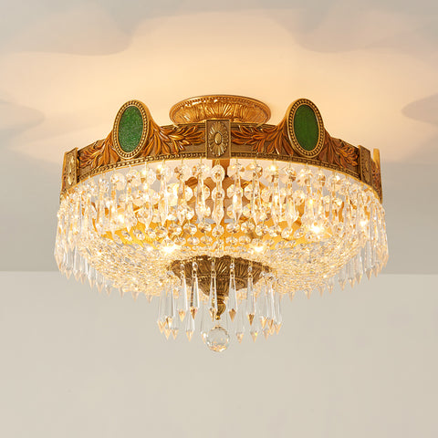luxury ceiling lights with gilt bronze and crystal lampshades -  westmenlights
