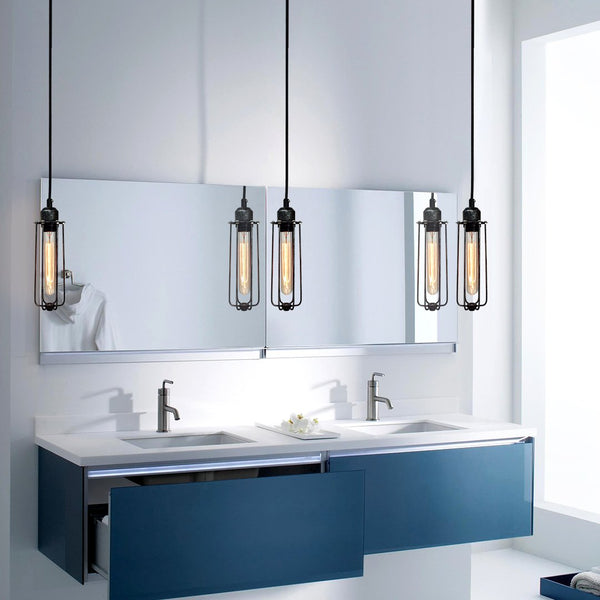 Cylinder 1 Light Cage Metal Mini Pendant Light -  westmenlights
