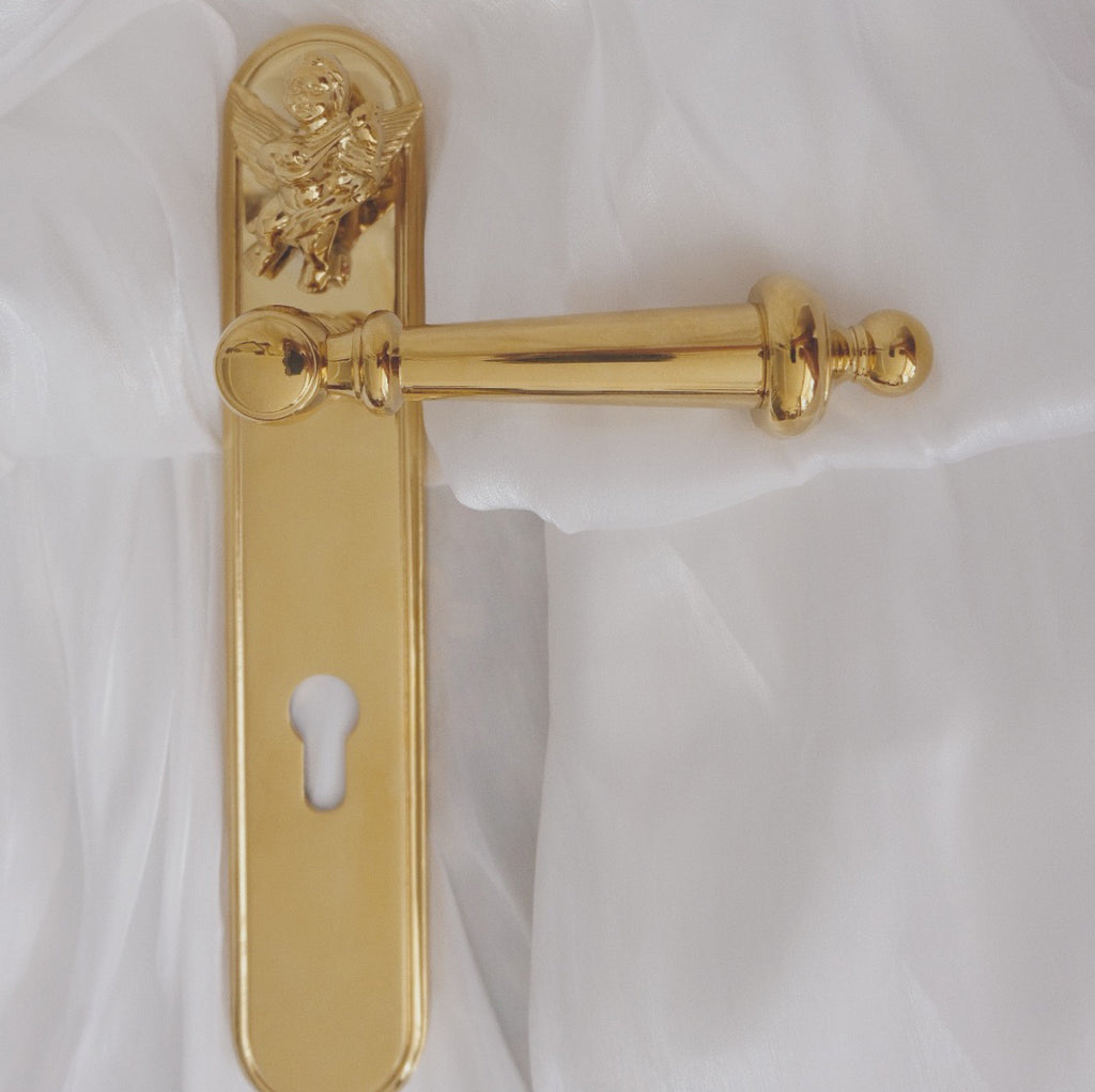 KAWA angel vintage brass door locks -  westmenlights