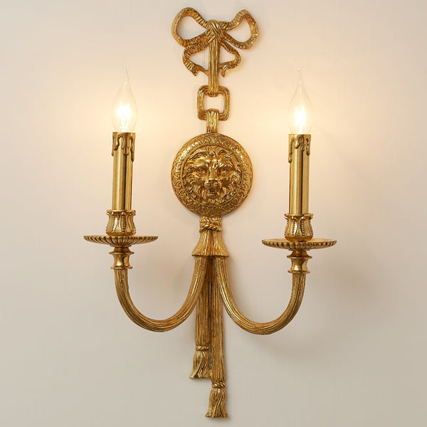 gilt bronze lion sconce -  westmenlights