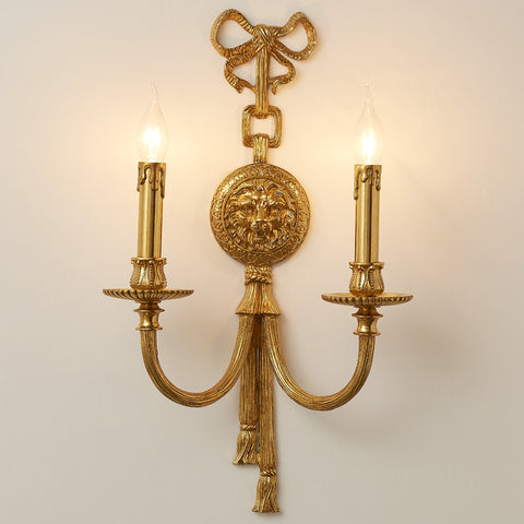 gilt bronze lion sconce -  westmenlights
