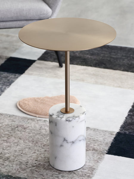 Modern Marble Circular Coffee Side Table -  westmenlights