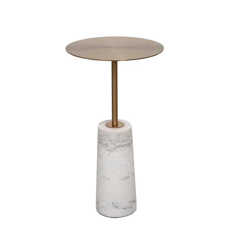 Nature Marble Side Table Black/White