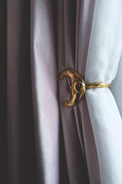 KAWA sun&moon vintage brass curtain cloth hooks -  westmenlights