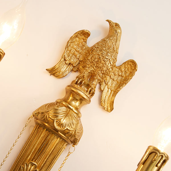 gilt bronze bird sconce -  westmenlights