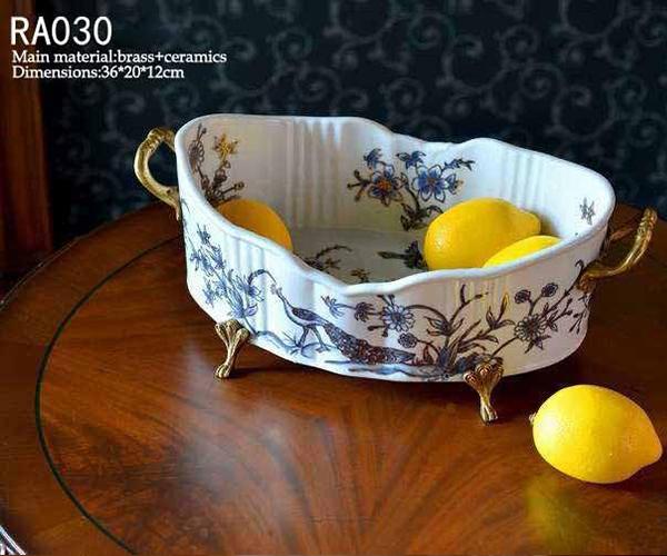 Gilt Bronze Amphora Fruit Basin -  westmenlights