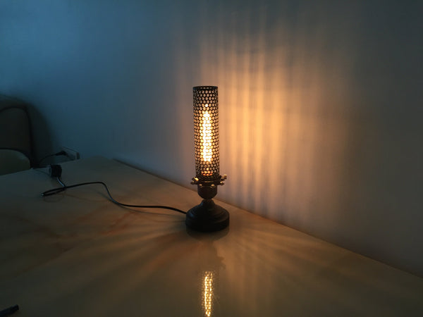 mini industrial proforated table lamp -  westmenlights