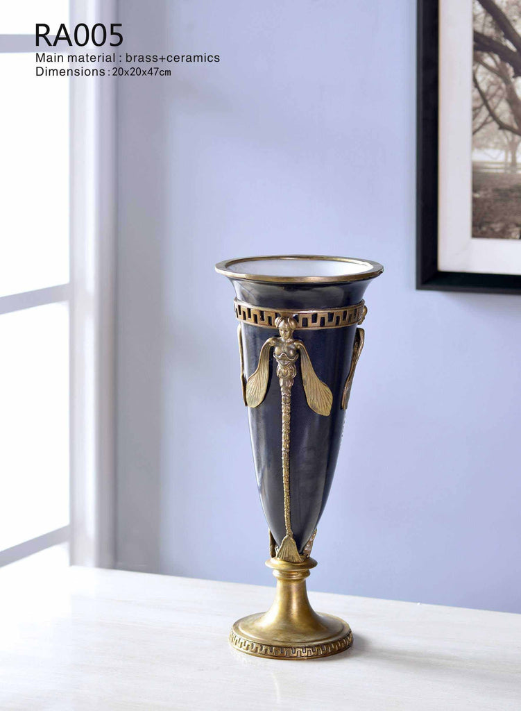 Navy Blue Decorative Vase -  westmenlights