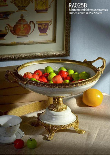 Handmade Porcelain Fruit Bowl Trophy Craft -  westmenlights