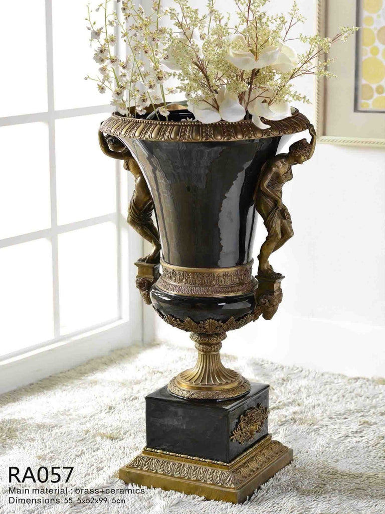 Classic Black and Bronze Vase -  westmenlights