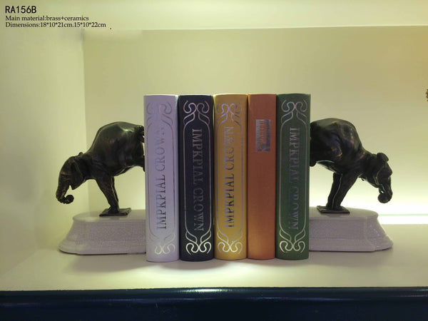 Ormolu Mouted Bull Bookends -  westmenlights