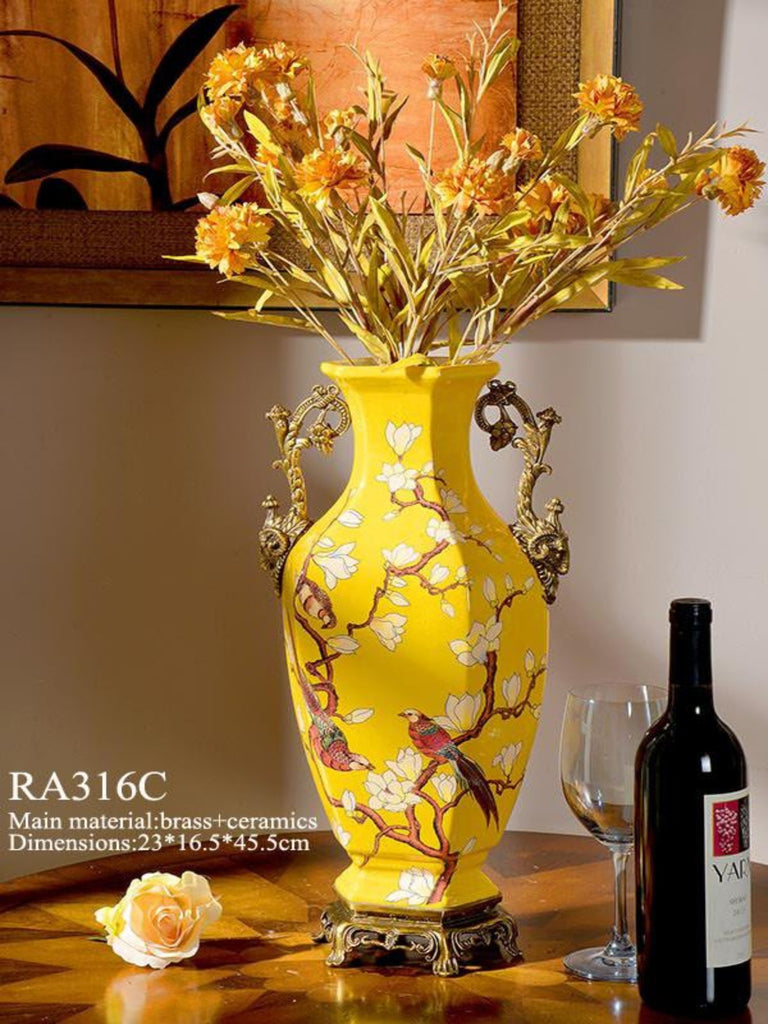 Hexagonal Base Classic Vase -  westmenlights