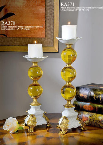 Creative Crystal and Porcelain Candlestick -  westmenlights