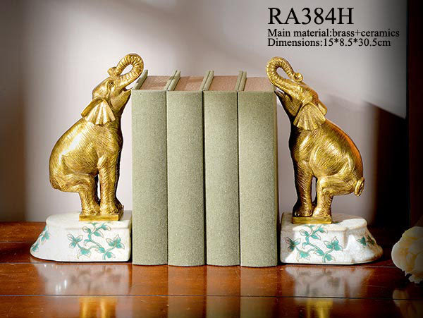 Bronze Elephant Bookend -  westmenlights