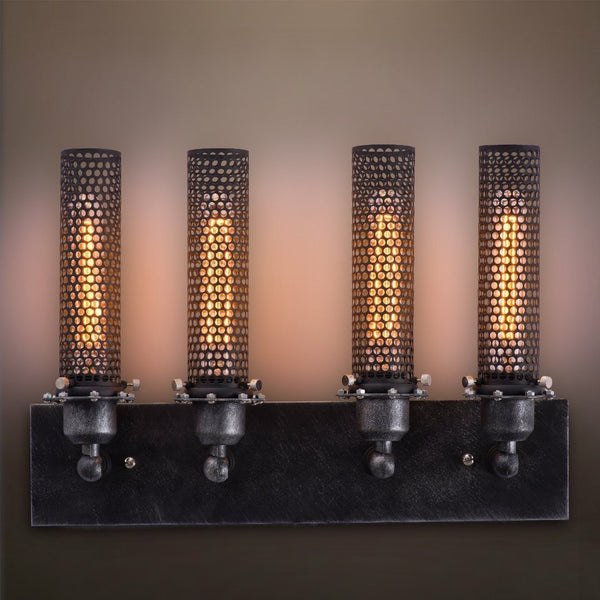 Grid 4 Lights Vanity Lighting Wall Sconce -  westmenlights
