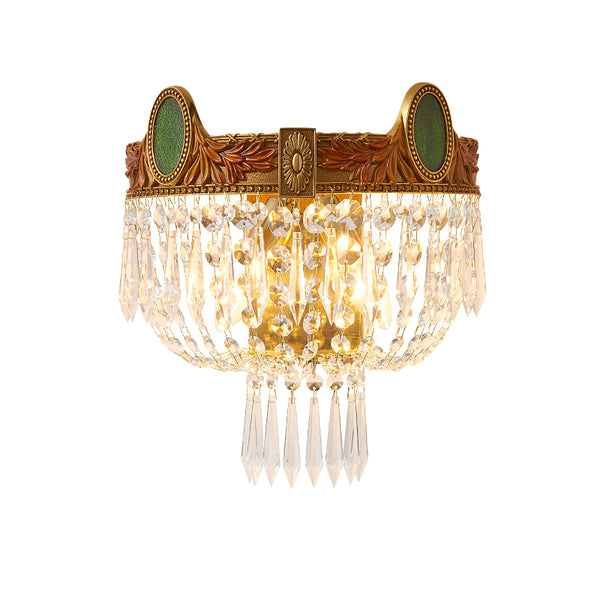 gilt bronze sconce with crystal lampshades -  westmenlights