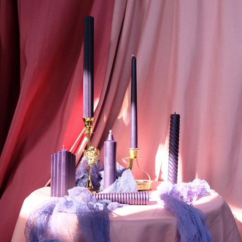 KAWA purple candles handmade candles Wedding Candles -  westmenlights