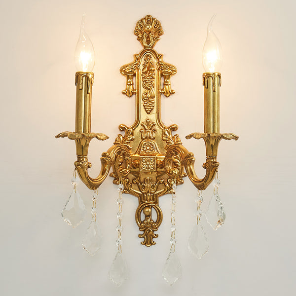 hallway gilt bronze sconce handcrafted wall lamp | Candle -  westmenlights